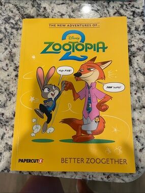 Disney Zootopia 2 Paperback — Yellow Cover with Judy & Nick